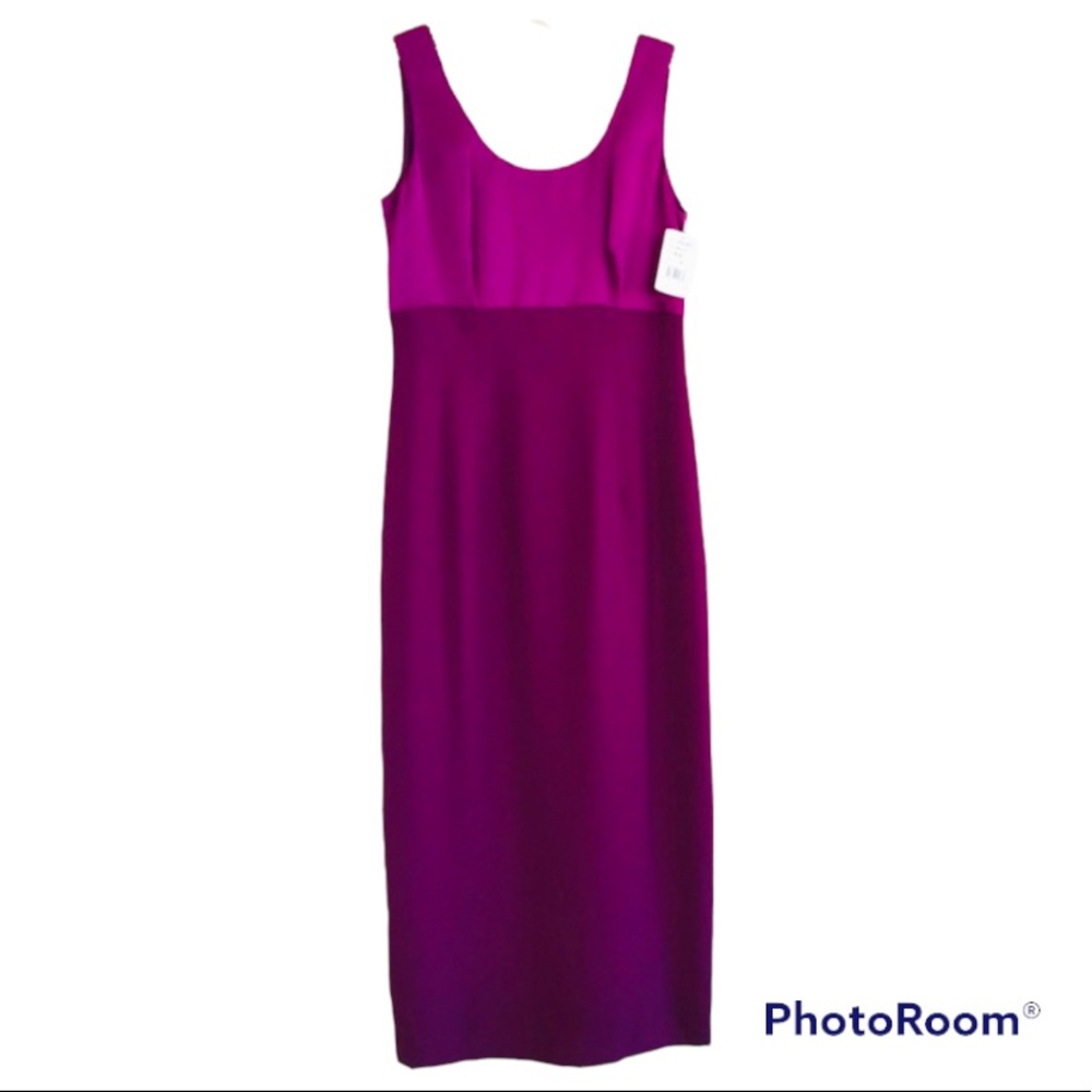 Maggy London Pink Formal Dress Size 6 Wedding Prom NWT Floor Length Color Block